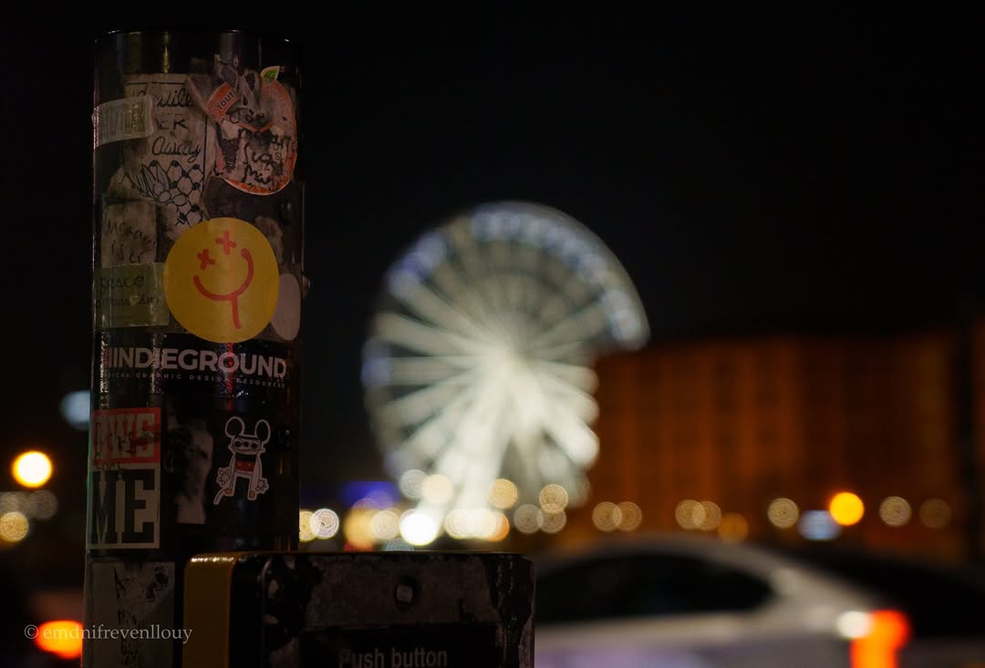 Liverpool at night — ferris wheel and city lights — T&DSHOTS